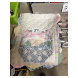 Pastel Easter Basket Quilted Table Runner