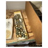 Metallic Green and Gold Beaded Statement Necklace