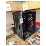 Clover Farms Dairy Black Plastic Storage Crate