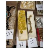 Vintage Yellow Bead Necklace and Clip-on Earrings