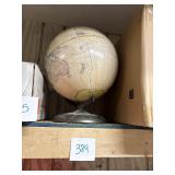 Vintage Desktop Globe with Metal Base