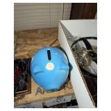 Blue Polka Dot Ceramic Piggy Bank