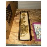 Gold-Tone Chain Necklace with Crystal Accents