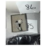 Floral Rhinestone Statement Brooch