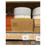White Glass Flush Mount Ceiling Light Fixture