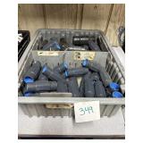 Lot of Gray and Black Plastic Pipe Couplings