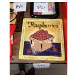 Decorative Raspberries Ceramic Wall Plaque
