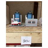 Vintage Route 66 Gas Station Bookends
