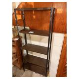 Industrial Metal and Wood 4-Tier Open Shelving