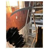 Vintage Agricultural Scythe with Wooden Snath