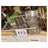 Clear Glass Tableware Set with Pressed Pattern