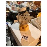 Vintage Popeye Figural Coin Bank