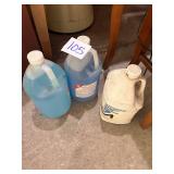 Set of Three Windshield Washer Fluid Jugs
