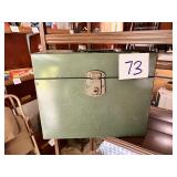 Vintage Green Metal Storage Case