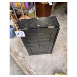 Black Wooden Two-Tiered Wall Cabinet