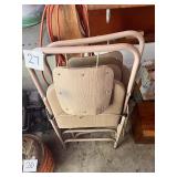 Vintage Metal and Wood Folding Chairs
