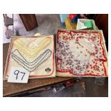 Vintage Floral and Embroidered Handkerchief Set