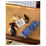 Vintage Toy Assortment: Figures and Toy Pistol