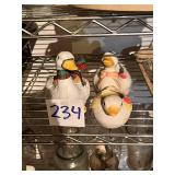 Set of Three Ceramic Duck Figurines