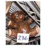 Vintage Ceramic Brown Teddy Bear Figurine