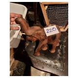 Hand-Carved Wooden Elephant Figurine