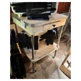 Vintage Mid-Century Chrome Metal Utility Cart