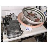 Sunbeam Electric Griddle and Decorative Bowl Set