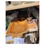 Vintage Ceramic Blue Cheese Recipe Serving Tray