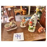 Set of 4 Vintage Christmas Ceramic Figurines