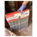 Rubbermaid 3 Pack Steel Mesh Storage Cubes