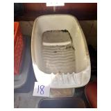 Vintage White plastic baby Wash Basin