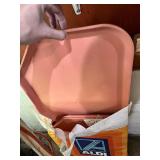 Set of Orange/pink Serving Trays