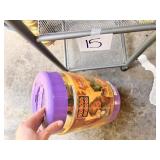 Brick-Building Bucket with Purple Lid toy