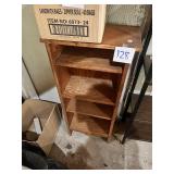 Vintage Wood Open-Shelf Bookcase