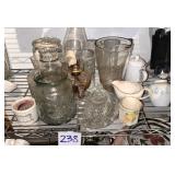 Assorted Vintage Glassware and Decor Collection