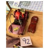 Vintage metal cast car red