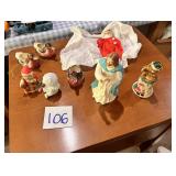 Assorted Holiday Figurines and Duck Planters Set