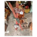 Rustic Decorative Wooden Ski Wall Hanging