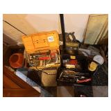 Assorted Vintage Tool Collection in tool boxes