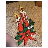 Vintage Melted Plastic popcorn Christmas candle
