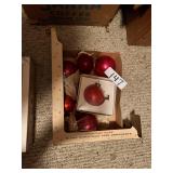 Vintage American Made Red Glass Ornaments
