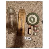 Vintage Advertising Thermometer and Collectibles