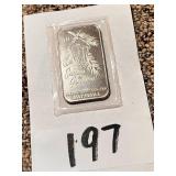 1984 National Seasons Greetings 1oz Silver Bar