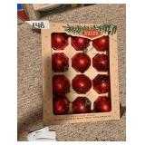 Shiny Brite Red Glass Christmas Ornaments
