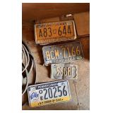 Collection of 4 Vintage PA License Plates