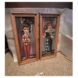 Pair of Mid-Century Big-Eye Harlequin Prints
