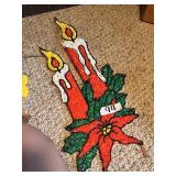 Vintage Melted Plastic popcorn Christmas candle
