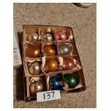 Set of 12 Assorted Vintage Glass Ornaments