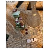 Decorative Figural Holder and Glassware Collection