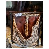 Vintage Folding Fabric Magazine Rack